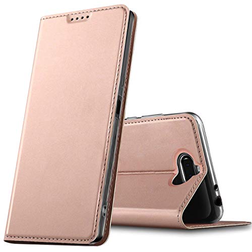 Verco Etui pour Sony Xperia 10, Coque Pochette Portefeuille pour Housse Xperia 10 avec Magnétique Fonction Wallet - Rose