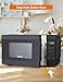 COMMERCIAL CHEF 0.9 Cu Ft Microwave with 10 Power Levels, Push Button and Child Lock, Digital Controls, Countertop Microwave with Timer and Quick-Touch Menu, Black