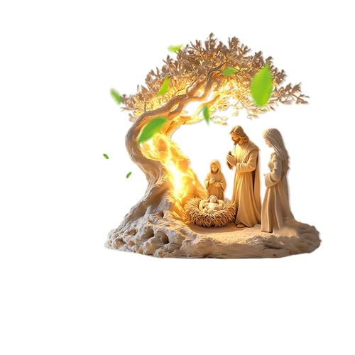 2D Flat Acrylic Christmas Nativity Scene Tabletop Ornament Desk Decoration for Religious Home and Office Decors