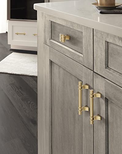 Image of Amerock | Cabinet Pull | Champagne Bronze | 3 inch (76 mm) Center to Center | Davenport | 1 Pack | Drawer Pull | Drawer Handle | Cabinet Hardware