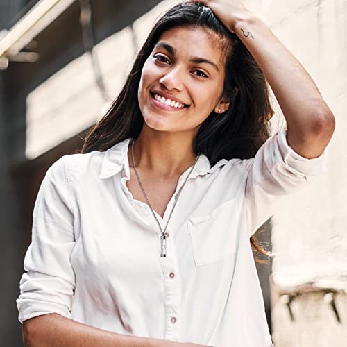 Mprainbow Stainless Steel Glass Bottle Hourglass Cremation Vial Urn Pendant Charm Necklace For Ash Memorial Keepsake For Men Women Pets #TOP5