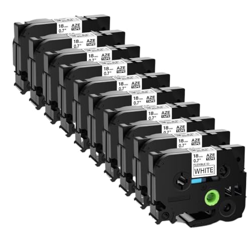 18mm 10PK AZE-FX241 �t���L�V�u�� ���~�i�b�g ���x�� �e�[�v PT-D600 ���x�� ���t�@�[�r�b�V�� ���t�@�[�r�b�V�� �v�����^�[�Ή� TZe-FX241 �u���b�N�I���z���C�g���x��