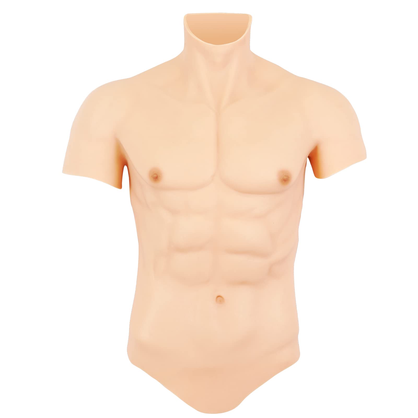 Silicone Muscle Chest Realistic Fake Muscle Male Chest Half Body