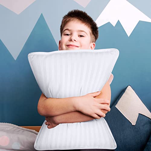 Utopia Bedding UB1935 Youth Pillow (White, 2 Pack), 16X22 Kids Pillow For Sleeping, Soft And Breathable Cotton Blend Shell, Polyester Filling thumb #2