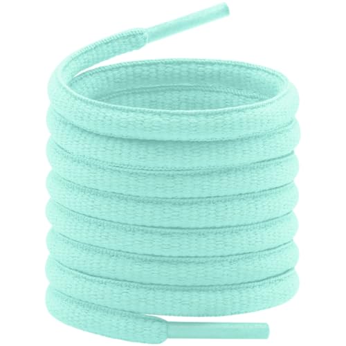 YFINE Oval Athletic Shoe Laces: 43" Moonlight Half Round Sneakers Shoelaces