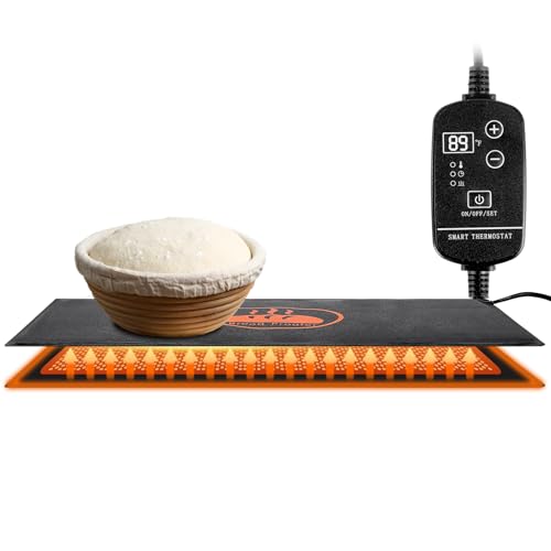 I Power Heat Mat Reviews Bread Fermentation: Ultimate Dough Proofing Guide 6 Sourdough Warming Mat, 59-140°F Adjustable Thermostat Sourdough Starter Heating Pad - Raisenne Bread Dough Riser Heating Proofing Mat, Fermentation Heating Pad for Dough Yogurt Beer Brewing Kombucha