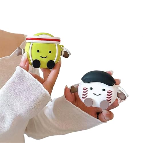 野球 イヤホンケース AirPods 4ケース 対応 テニス AirPods 1/ 2/ 3/ 4/ Pro用ケース 保護ケース 可愛い 全面保護 耐衝撃 落下防止 グッズ 誕生日 ギフト プレゼント (Airpods4,A)