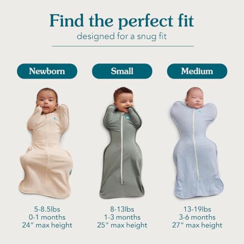 Image of Love To Dream Swaddle UP, Baby Sleep Sack, Twin Zipper for Easy Diaper Changes, Arms UP Position, Hip-Healthy, Lightweight & Breathable, Moderates Temperatures 24-27C, Mist Blue Sunny, Small (1-3m)