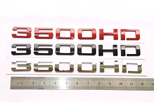 Image of 2pack OEM 3500HD Letter Nameplate Emblem 3500 HD Badge Replacement for Silverado Sierra Glossy (2007-3018 Chrome)