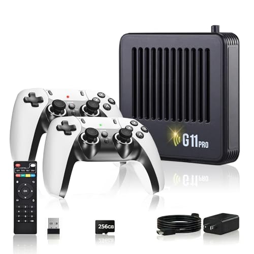 2026 Upgraded G11 Pro Game Box Console, 100,000+ Retro Gaming Console, 55+ Emulators, 4K HD HDMI TV Game Stick with Video Games, Plug & Play Game Console for TV 2 Wireless Controllers