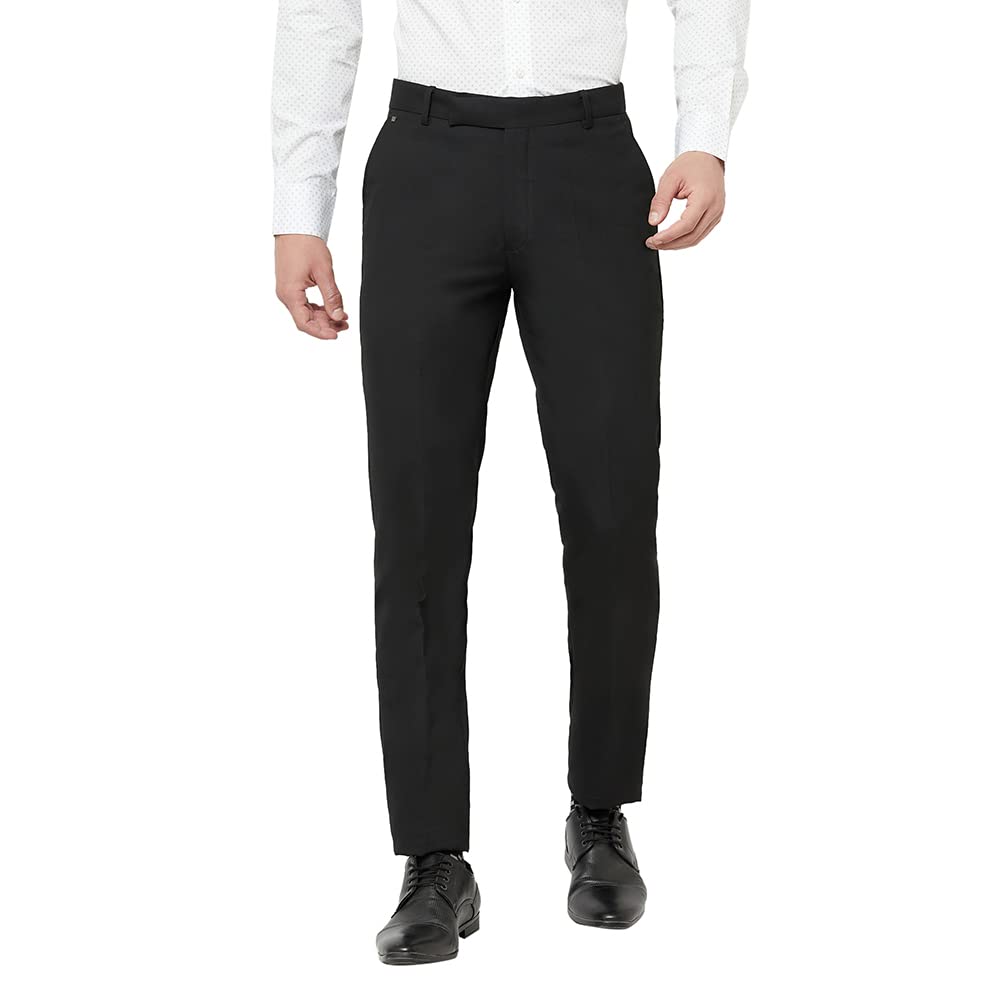 cantabil Solid Non Pleated Regular Fit Mid Rise Formal Trouser for Men | Formal Pants for Men | Formal Wear Regular Fit Trouser for Men (P-MTRF00044_Black)-picture-17