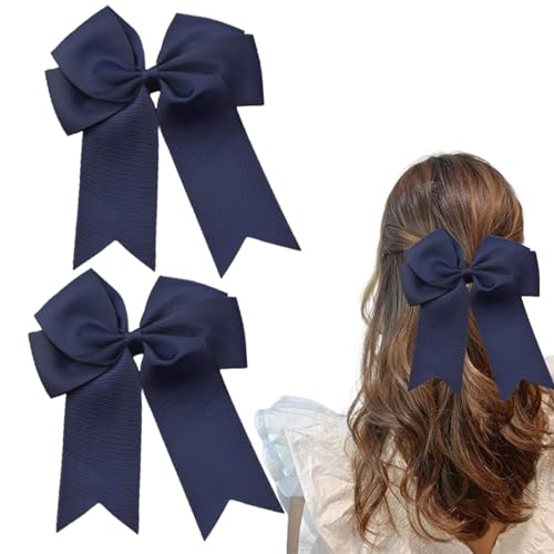 Image of 2Pcs Large Bow Hair Clip for Girls,Hair Bows for Women,Big Bow Barrettes