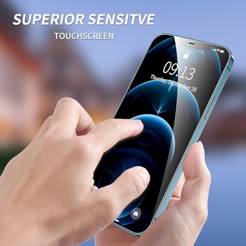 Image of AIBEX Military-Grade Tempered Glass Screen Protector Compatible for iPhone 12 Pro Max with Edge to Edge Coverage and Easy Installation kit
