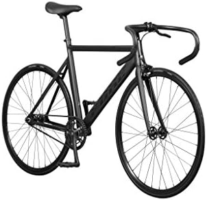 Pure Cycles Keirin Pro Ultra-Light Alloy Complete Track Bike, 58cm/Large, Preston Matte Black