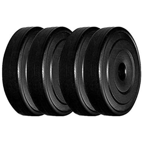 BEACON INTERNATIONAL Weight Plate disc Vinyl Standard Weights Plates Set for Weight Lifting Dumbbell Bars Strength Training Home Gym Fitness Workout 20 kg (20 KG (2 KG X 4 + 3 KG X 4))
