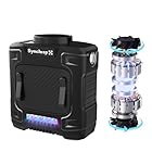 Dual-Motor Waist Fan - 12000mAh, 24H Working Time, 5 Speeds, Max 75ft /s, LED SOS Light, Double 17000RPM Strong Motors, Belt Clip Fan for Jobsite, Farm, Garden, Delivery