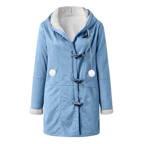 Long Sleeve Windbreaker for Ladies Faux Christmas Warm Fuzzy Hooded Jacket Hoodies Trench Outerwear Women 20253