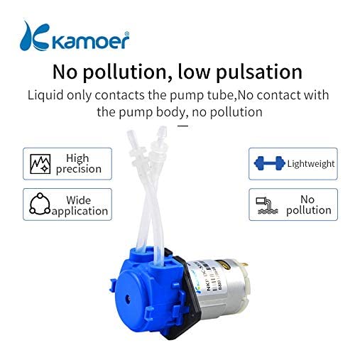 Pompe péristaltique à faible débit 12V dc Kamoer NKP liquide petite pompe | DIY de dosage pour aquarium laboratoire analytique 3mm ID x 5mm OD