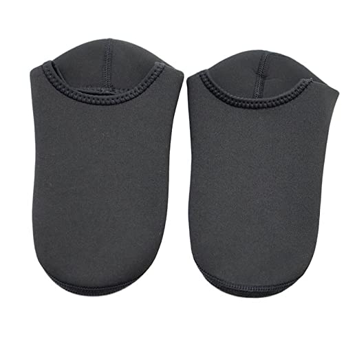 ETZRYSYB Flipper - Calcetines de neopreno para hombre y mujer, botas de buceo para agua, playa, zapatos cálidos para esnórquel, surf, natación, equipo, negro, L