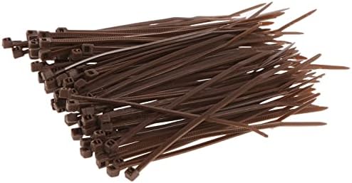 Pro Tie BR4ULD100 4-Inch Brown Ultra Light Duty Color Cable Tie, Brown Nylon, 100-Pack