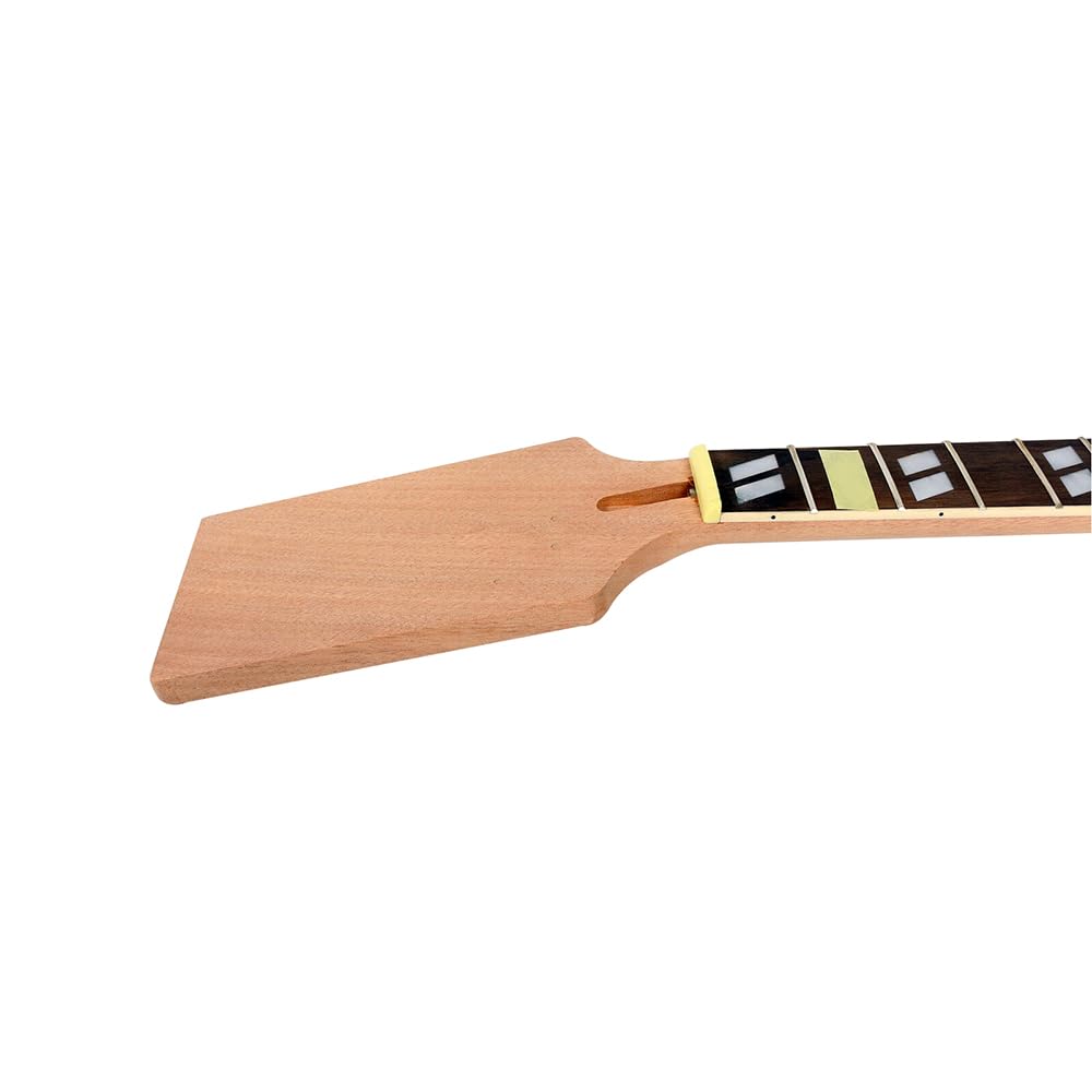 Szyja do gitary elektrycznej 22 progi, 63 cm, drewno mahoniowe, duża głowa, ładny zestaw wkładek w pięcie DIY gitara zamiennik projektu (1)