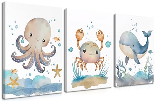Regalo premuroso per i nuovi genitori: alla ricerca di un baby shower o un regalo di compleanno? Questo set di decorazione per la camera a tema oceano è un regalo commovente per chi sta creando un vivaio marino, decorazione per la nursery o un tema artistico sull'oceano. È perfetto per chiunque crei uno spazio accogliente e fantasioso per il proprio piccolo.