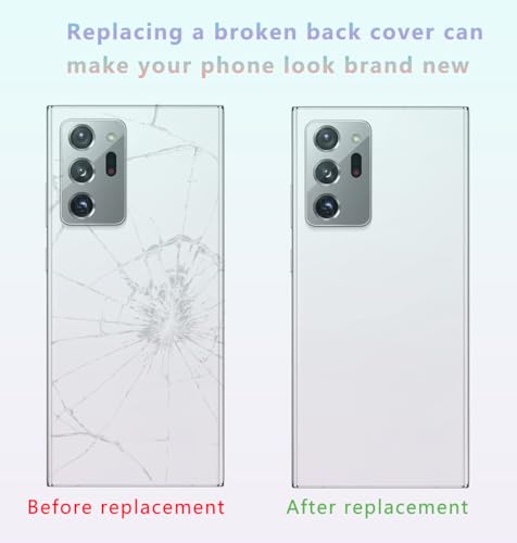 Yuntunele Galaxy Note 20 Rear Back Cover Housing Door Replacement with Pre-Installed Camera Lens+Tools+Pre-Adhesive for Samsung Galaxy Note 20 SM-N980 SM-N981 All Carriers (Grey)