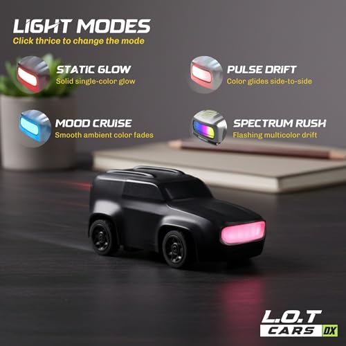 Image of L.O.T Cars Dash Remote Control Car Toy | 2.4Ghz, 1:64 Scale | Rc Cars, Rc Drifting Cars, Proportional Steering, Birthday Gift, Dual-Speed Modes & Lights with 100m Remote Range (Black)