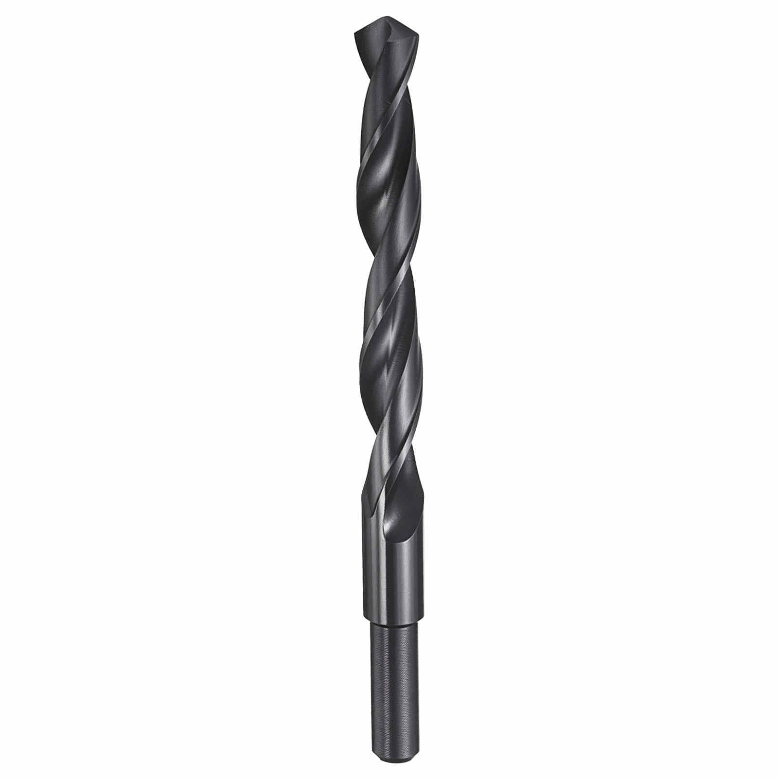 HARFINGTON 12.5mm Drill Bit 10mm Reduced Shank Round 4241 High Speed Steel Nitriding Black 118° Standard Point for Plastic Wood Copper Aluminum Iron