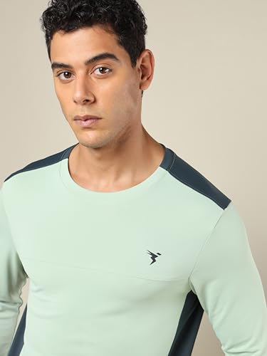 Image of TECHNOSPORT Men Polyester Slim Fit T-Shirt - (P725 P) Pack of 1