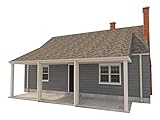 3 Bedroom Farmhouse Plans - Build Your Own 2-Story Country Home - 832 sq/ft