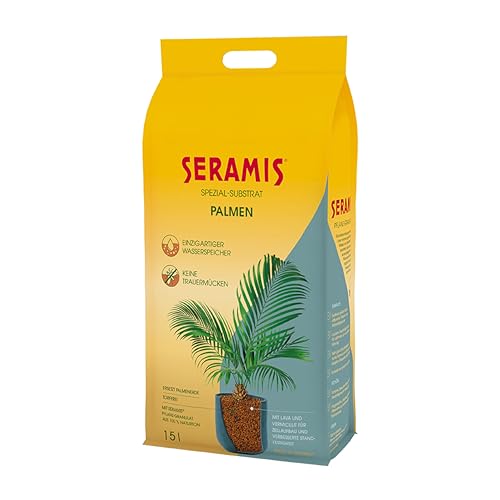 Seramis Spezial-Substrat für Palmen, 15 l – Pflanzen Tongranulat, Palmenerde Ersatz zur Wasser- und Nährstoffspeicherung, für Innen und Außen, Rotbraun