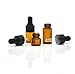 24PCS Mini Amber Glass Essential Oil Dropper Frascos la botella con el...