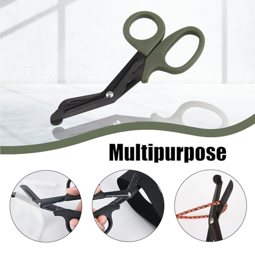 2 Stück Medizinische Verbandschere, Rettungsschere, Verbandsschere Pflege, Verbandschere Krankenschwester, Chirurgische Schere, Schwarz+Grün, 15cm
