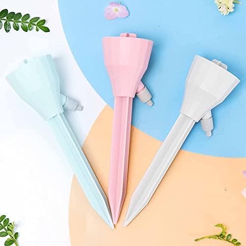 Refoiner 自動給水キャップ 自動水やり器 植物自動給水 3個セット 水やり当番 ペットボトル対応 じょうろ おしゃれ 室内 自動散水用具 自動灌水 分量調節 点滴灌漑 鉢植え 植物 盆栽 野菜 園芸 ガーデニング 留守対策 出張 旅行用 混合色-3
