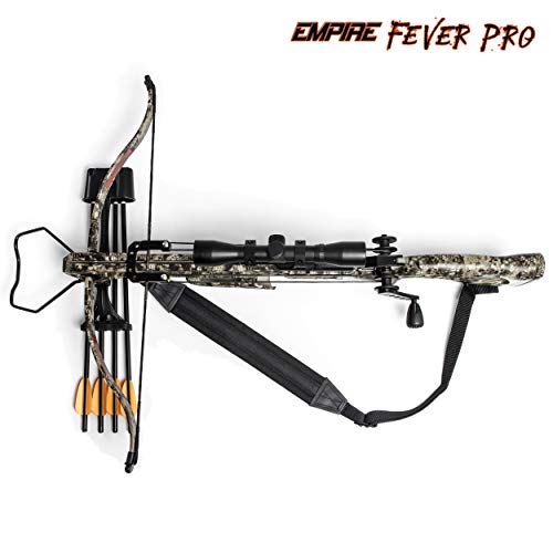 SA Sports 647 Empire Fever Pro 175LB Crossbow Package - 240 FPS Scope, Quiver, Arrows, Sling, Rope Cocking Device