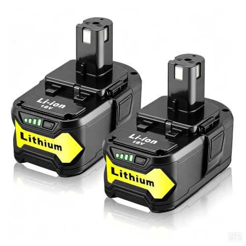Image of 2Pack Upgrade 90000mWh High Capacity Replacement for Ryobi 18V Battery ,Compatible with Ryobi 18V ONE+ System Cordless Power Tools and Charger