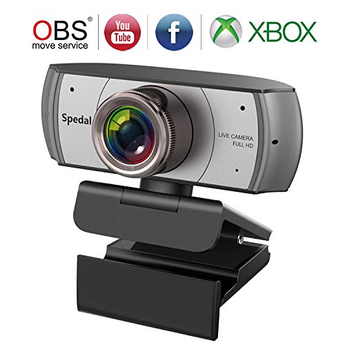 Spedal Full HD Webcam 1080p, Live Streaming Webcam, 120 Degree Ultra Wide Angle