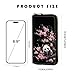 ZQLPLZR RFID-Blocking Zip-Around Wristlet for Women - Large Capacity Credit Card Holder with Detachable Strap, Fashion RFID Blocking Wallet,Panda with Cherry Blossoms
