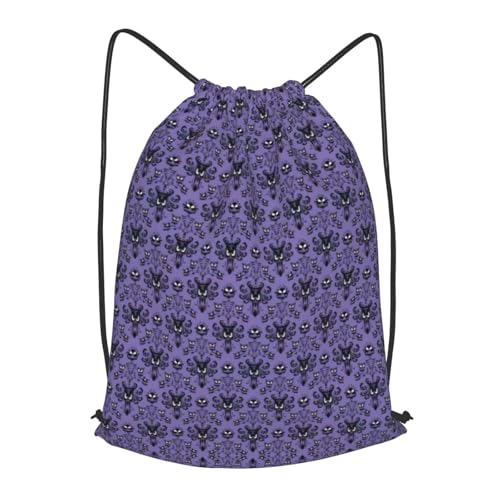 Haunted Mansion String Drawstring Backpack Cinch Bag Polyester Sackpack For Beach Picnic Outing
