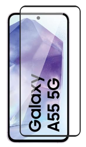 Image of HD Tempered Glass Screen Protector Compatible For Samsung Galaxy A55 5G (2024) With Edge To Edge Coverage And Easy Installation Kit