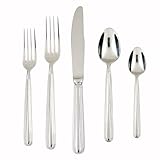 Fortessa Metropolitan 18/10 Stainless Steel Flatware, 5 Piece Place Setting, Service for 1