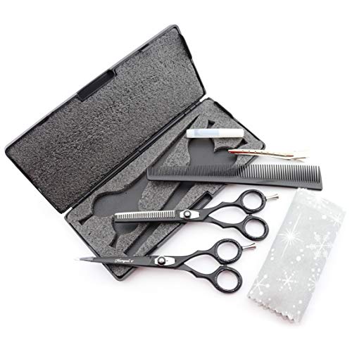 Haryali London Ciseaux de coiffure professionnels Multicolore 5 cm avec vis réglable pour homme et femme Livré dans une boîte cadeau