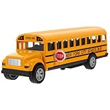 Autobuses de juguete para niños: este juego de autobús de juguete escolar de fundición a presión es un exquisito, a su hijo le encantará, autobús simulado para niños