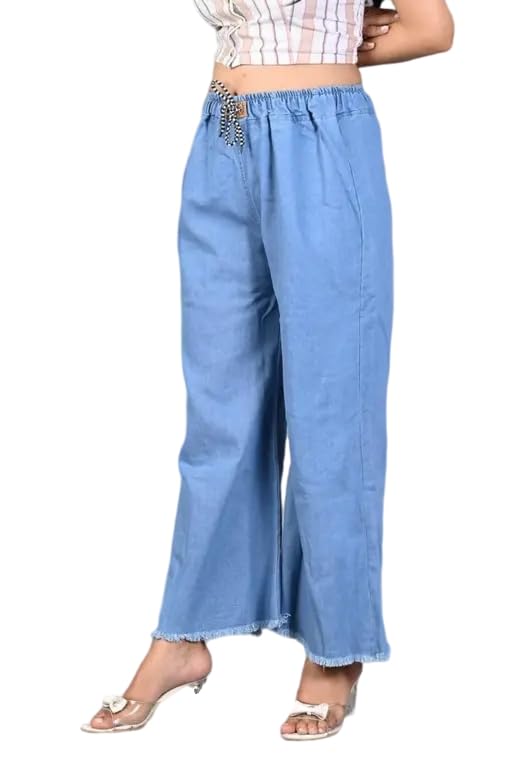Image of Women's Solid Mid Rise Flared Length Jeans