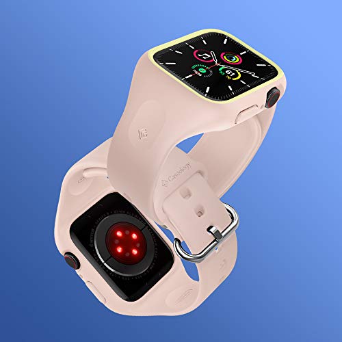 Image of CASEOLOGY Nano Pop Band with Cover Case Compatible with Apple Watch Series 6 /SE /5 /4 44mm - Peach Pink