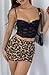 Leopard Print Skirt Cheetah Mini Skort y2k Pencil Bodycon Sexy Skirt with Shorts Underneath cargo2025 New Black Leopard Large