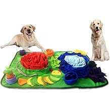 Snuffle Mat Dogs 31.5"x19.7" Large Pet Feeding Mats Puppy Sniffing Pad,Cat Doggies Interactive Puzzle Toys for Multiple Breeds Encourages Natural Foraging Skills,Training Sea Orange31.5"x19.7"