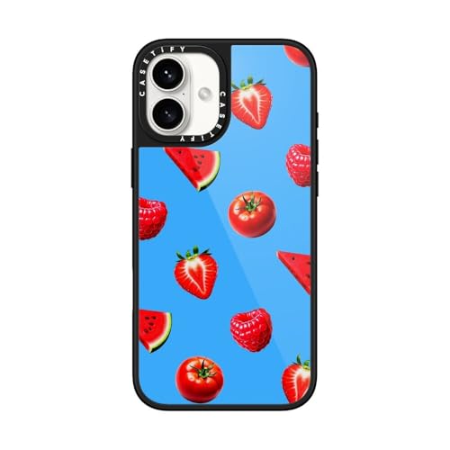 Coque iPhone 16 Plus CASETiFY Glaze haut de gamme finition brillante fruits rouges noirs