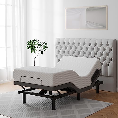 Tami Tami T450 Adjustable Bed Frame Twin Xl, Zero Gravity Adjustable Bed W/Head And Foot Incline, Zero Clearance, Wireless Remote Control, Usb Port, Nightlight, Anti-Snore, Quiet Motor Adjustable Base #TOP4